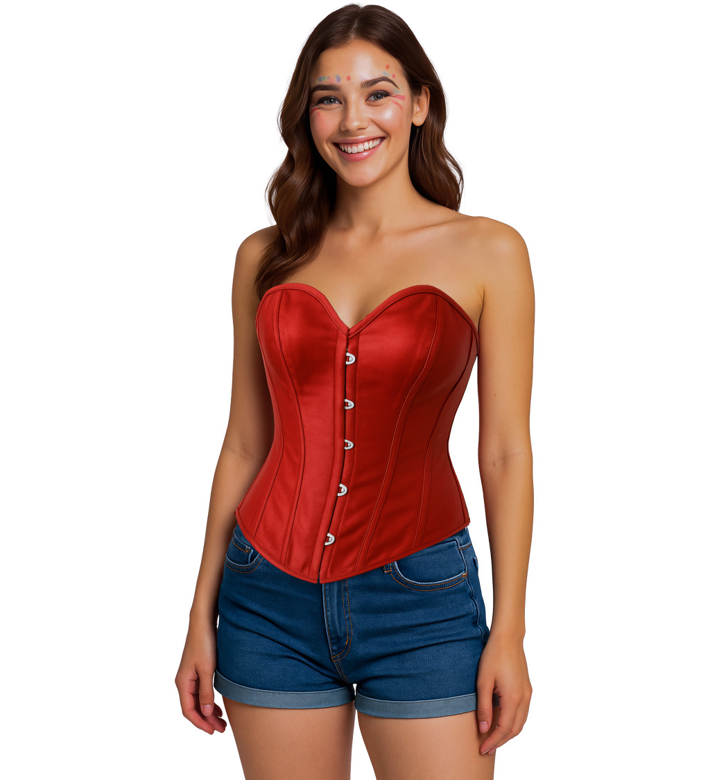 Korzet červené barvy