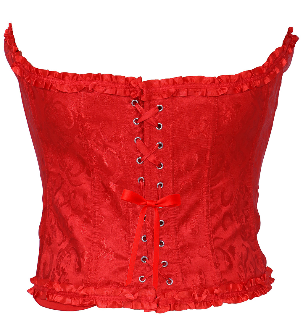 Korzet červený s krajkou