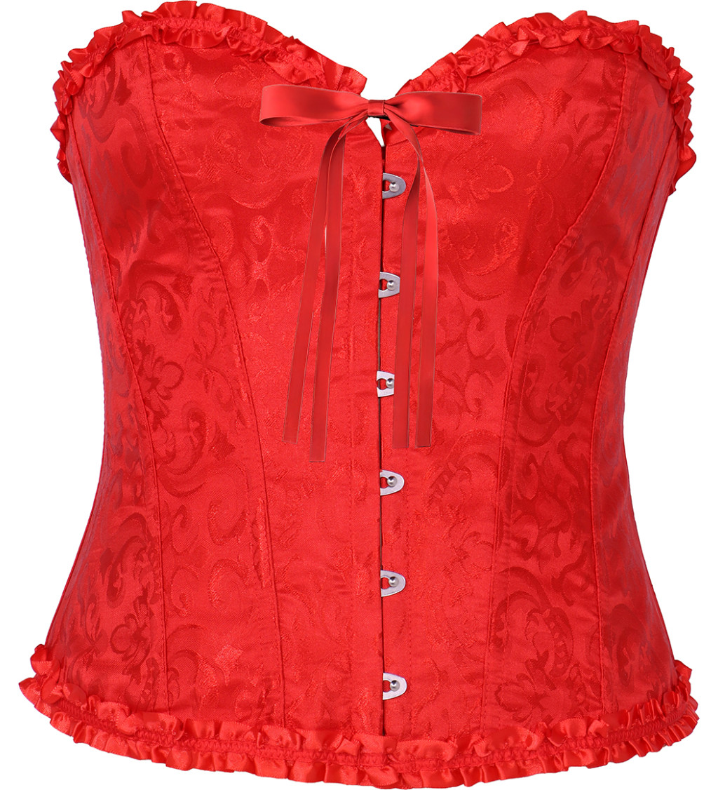 Korzet červený s krajkou