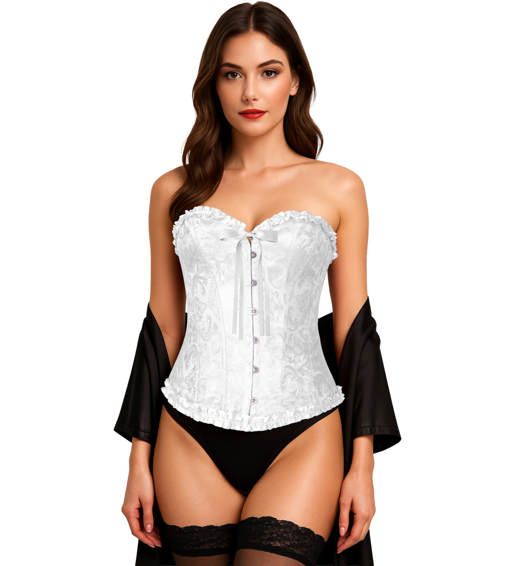 Korzet bílý s krajkou