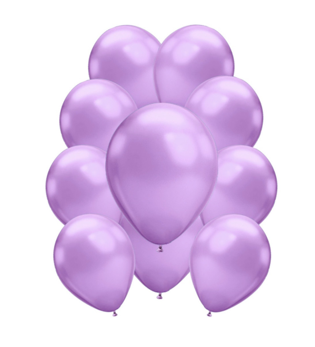 Chromové latexové balónky - Fialové