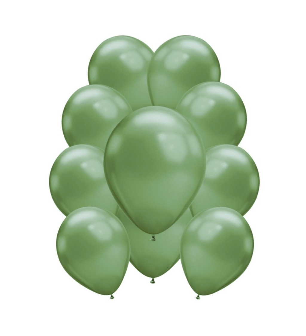 Chromové latexové balónky - Zelené