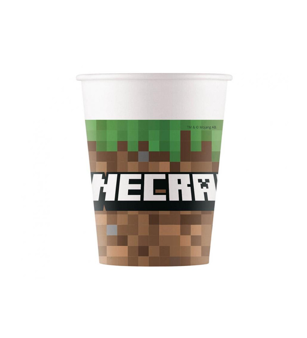 Papírové kelímky Minecraft 8 ks