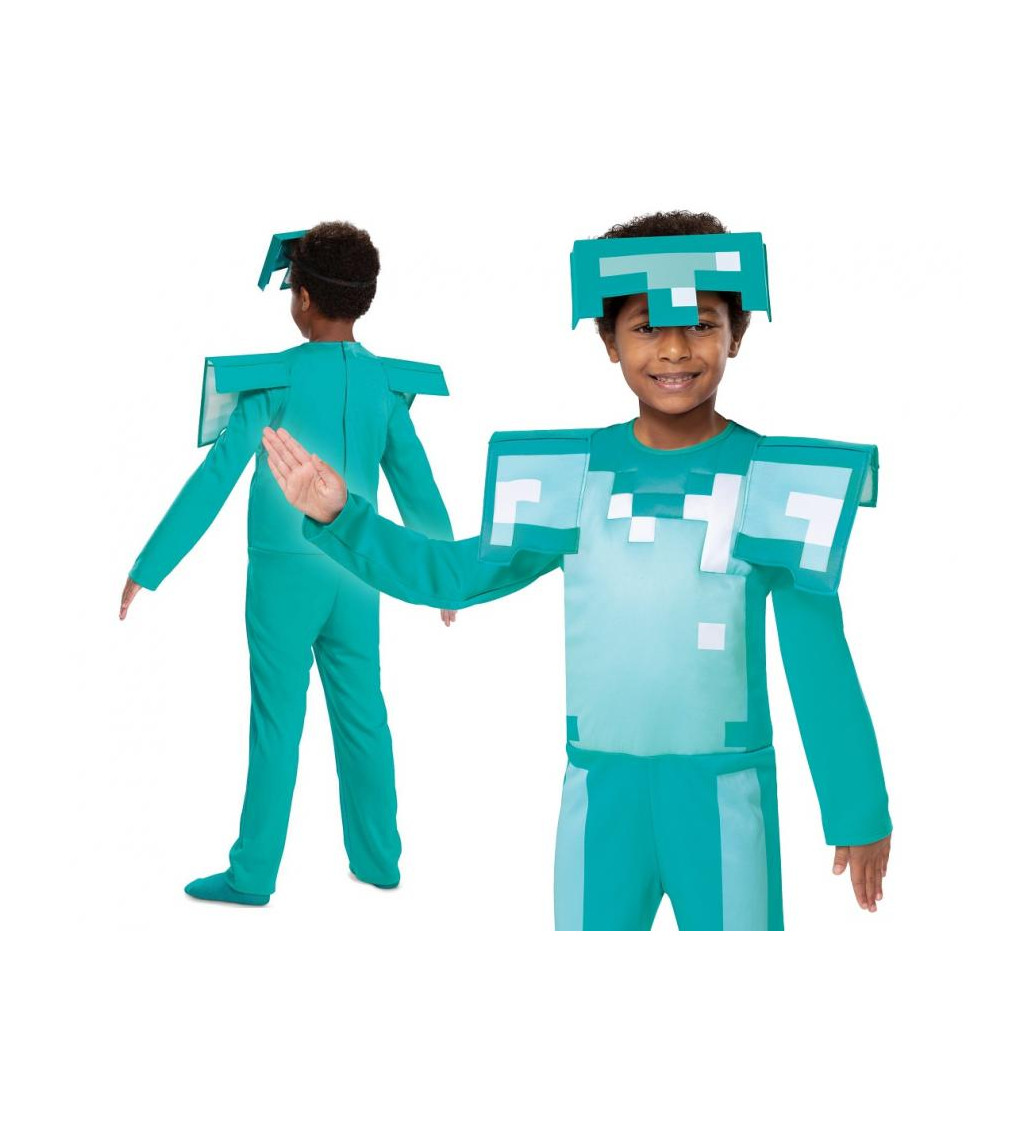 Minecraft – kostým diamantová zbroj pro děti