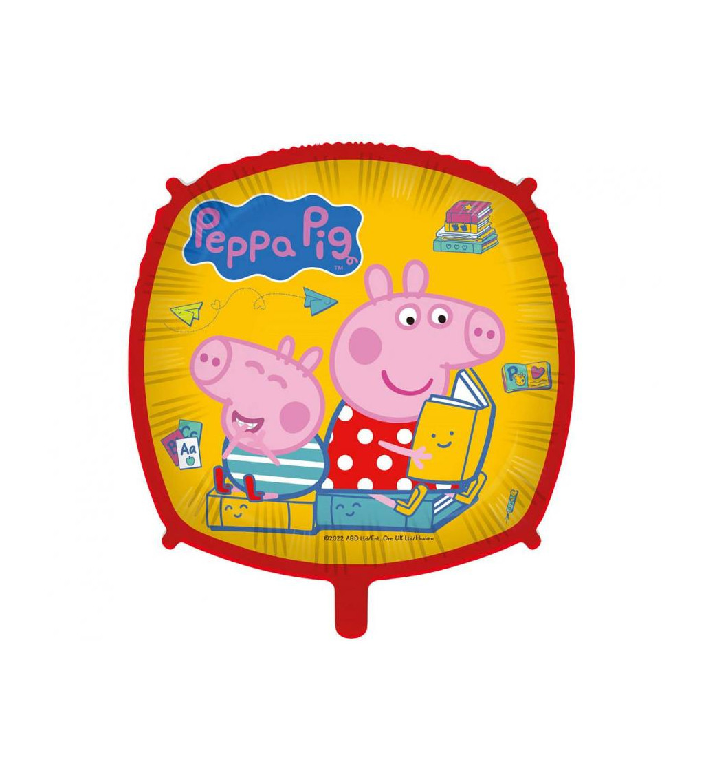 Peppa Pig – fóliový balónek čtvercového tvaru