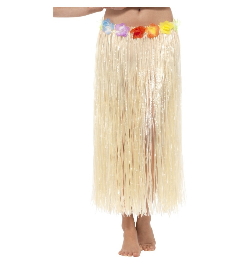 Havajská Hula sukně - přírodní