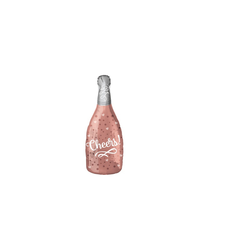 Fóliový balónek Růžové šampaňské