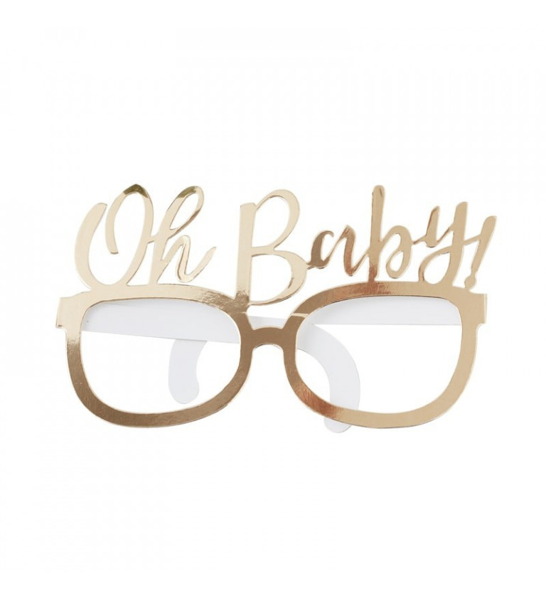 Brýle OH BABY! zlaté 8 ks