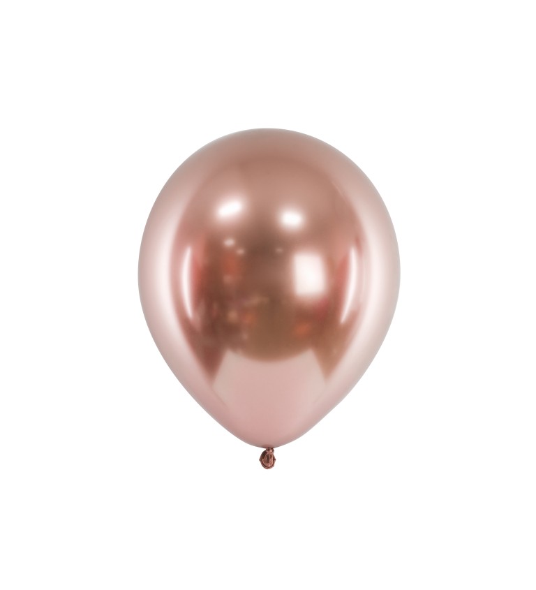 Rose gold chromové balónky