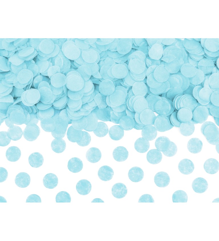 Konfety - blankytně modré puntíky