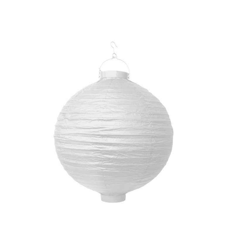 Papírový lampion - bílý 20 cm