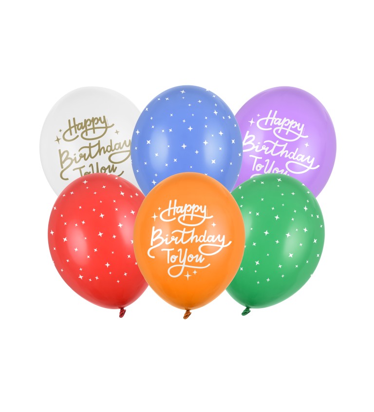 Happy Birthday - Latexové balónky mix