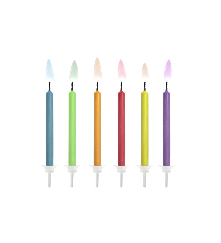 Narozeninové svíčky - barevný plamen