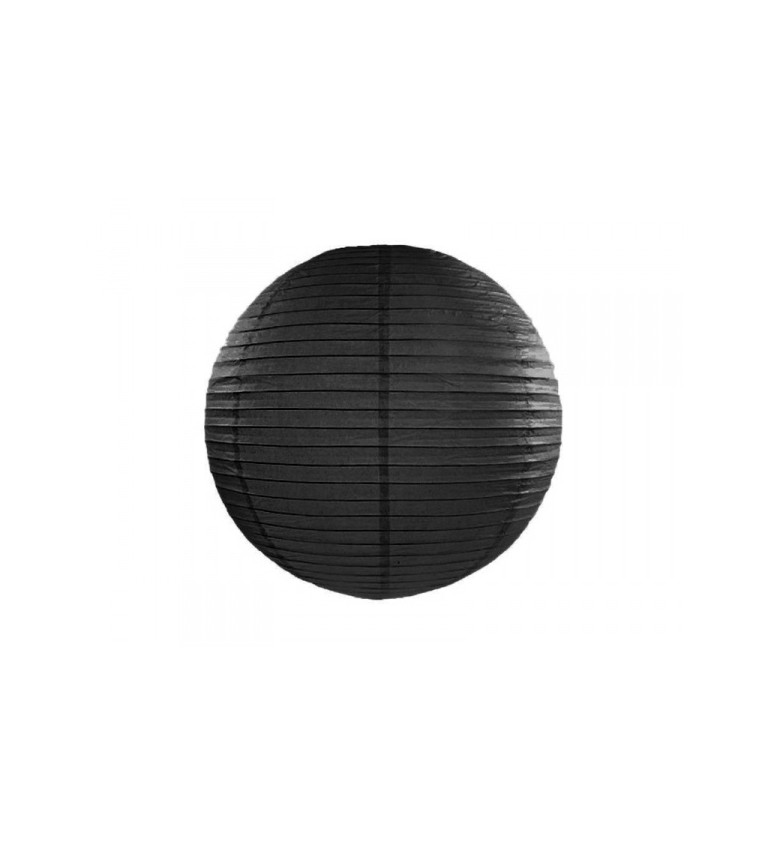 Papírový lampion II - černý 20 cm
