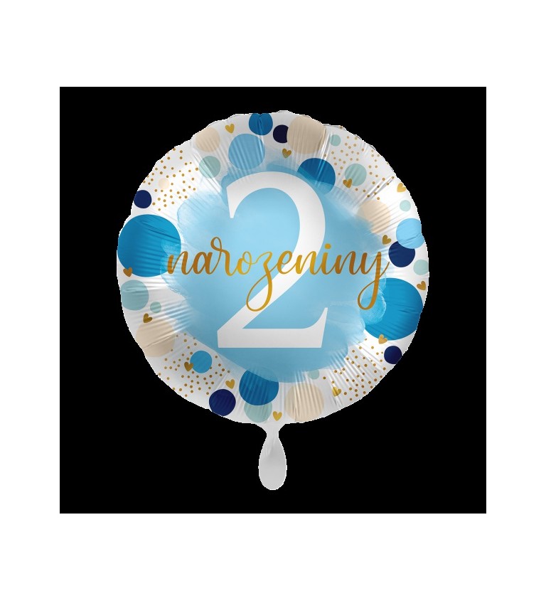 Fóliový balonek 2. narozeniny modrý
