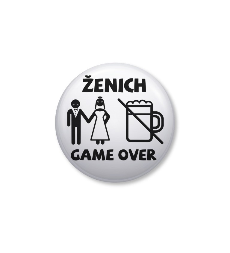 Placka na rozlučku se svobodou - GAME OVER pivo