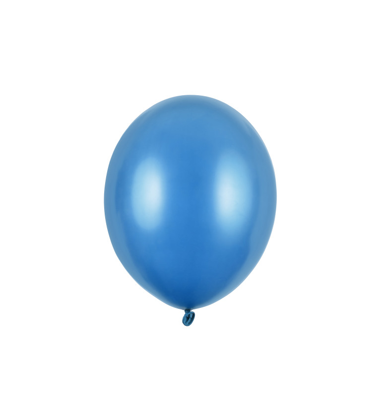 Latexové balónky - modré, metalické