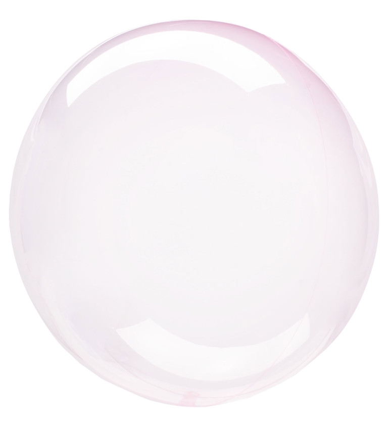 Průhledný balón v růžové barvě