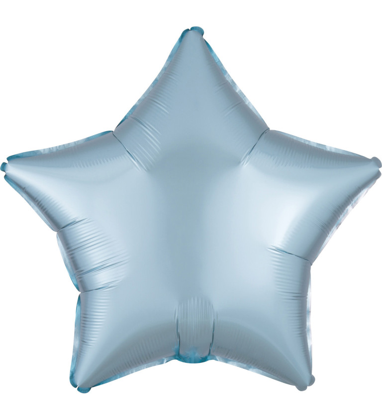 Fóliový balónek - hvězda světle modrá