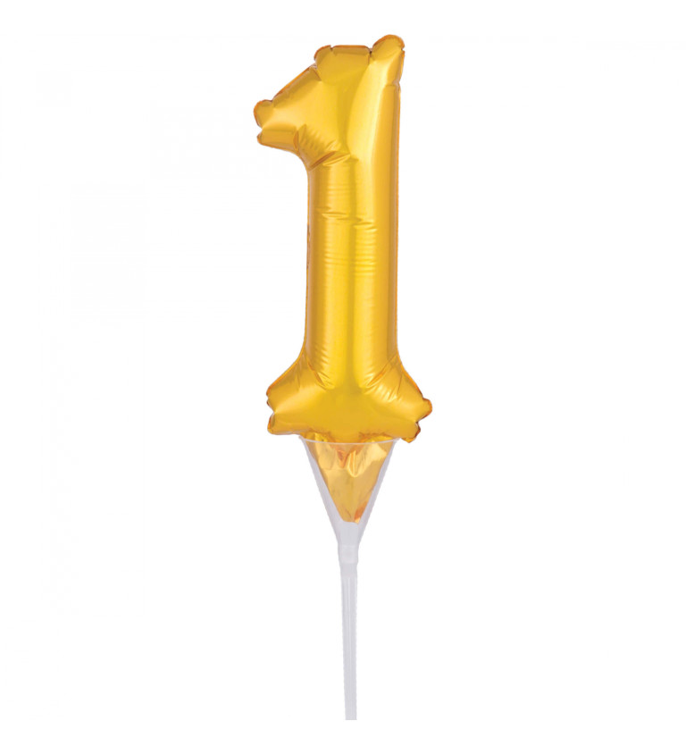 Fóliový balónek - zlaté číslo 1