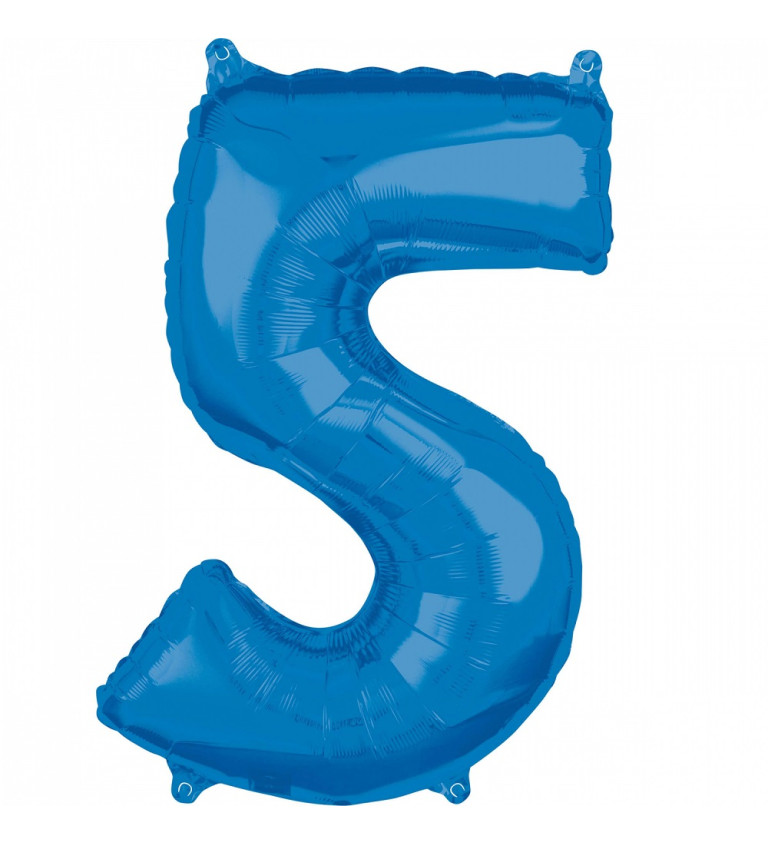 Balónek modrý s číslem 5