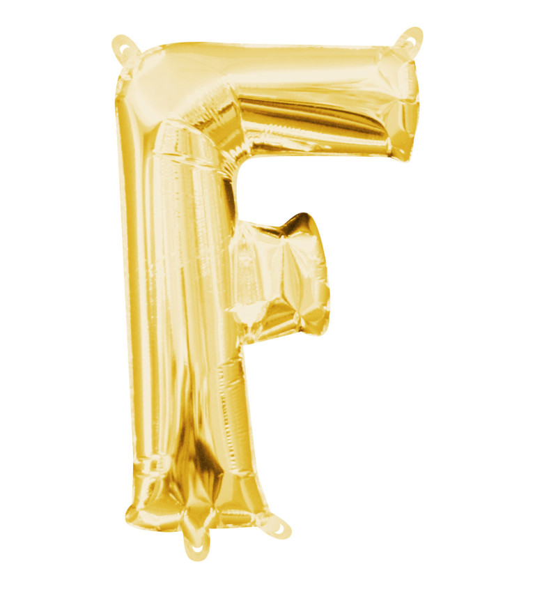 Balónek s písmenem F - zlatý
