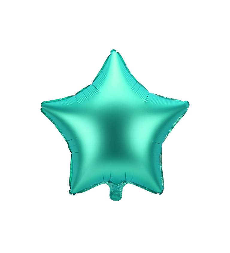 Fóliový balónek Zelená sametová hvězda