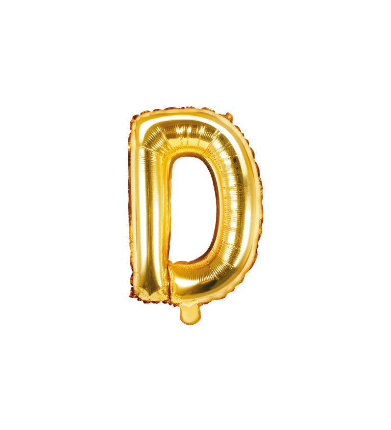 Fóliový balónek - zlaté písmeno D