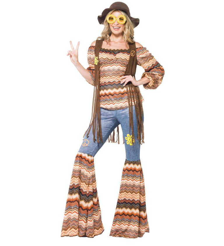 Kostým "Hippie dívka - kalhoty"
