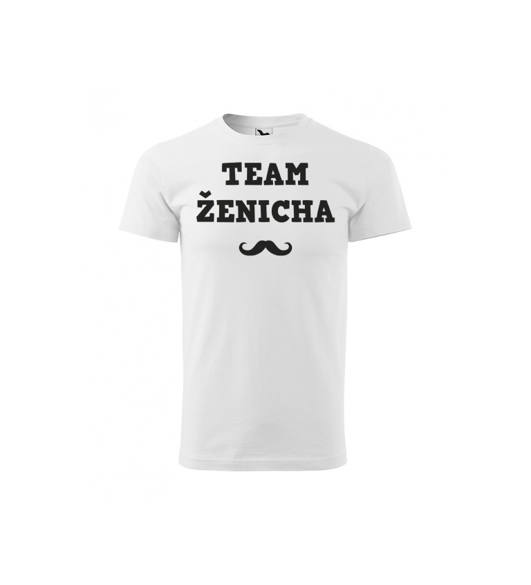 Pánské bílé tričko Team ženicha 