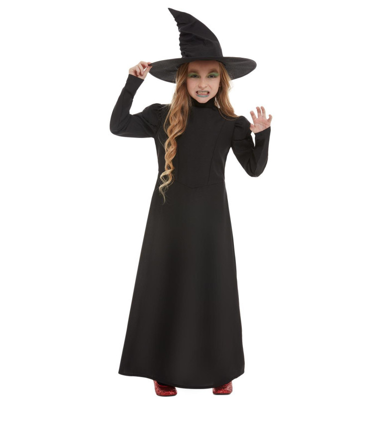 Holčičí kostým - černá čarodějnice