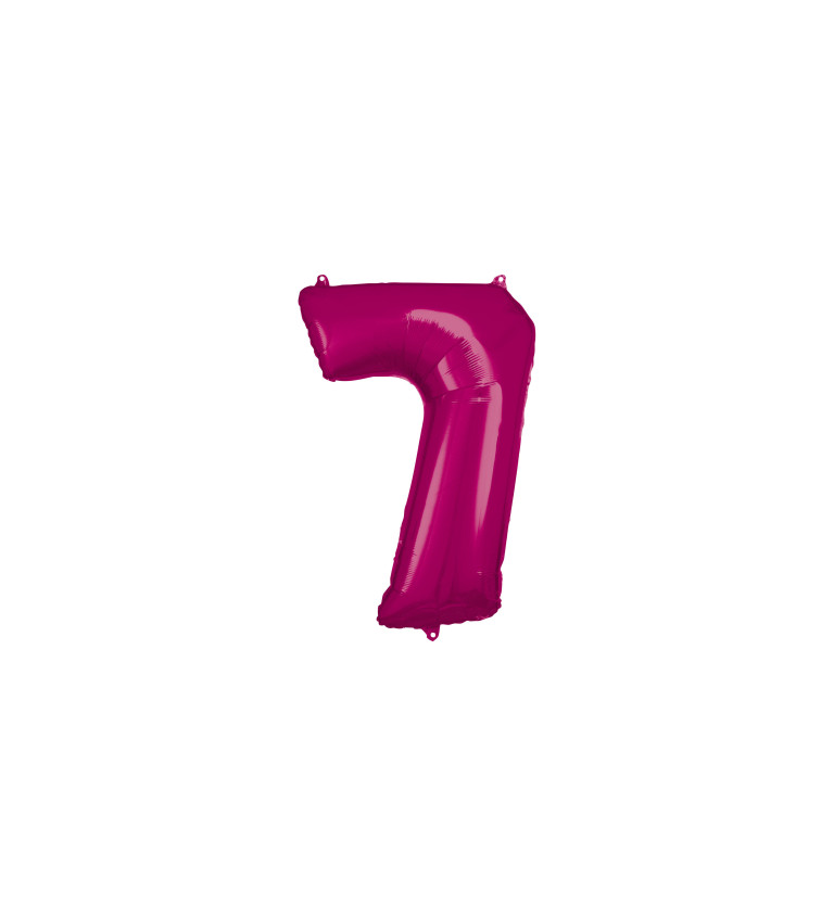 Balonek "7" velký - růžový