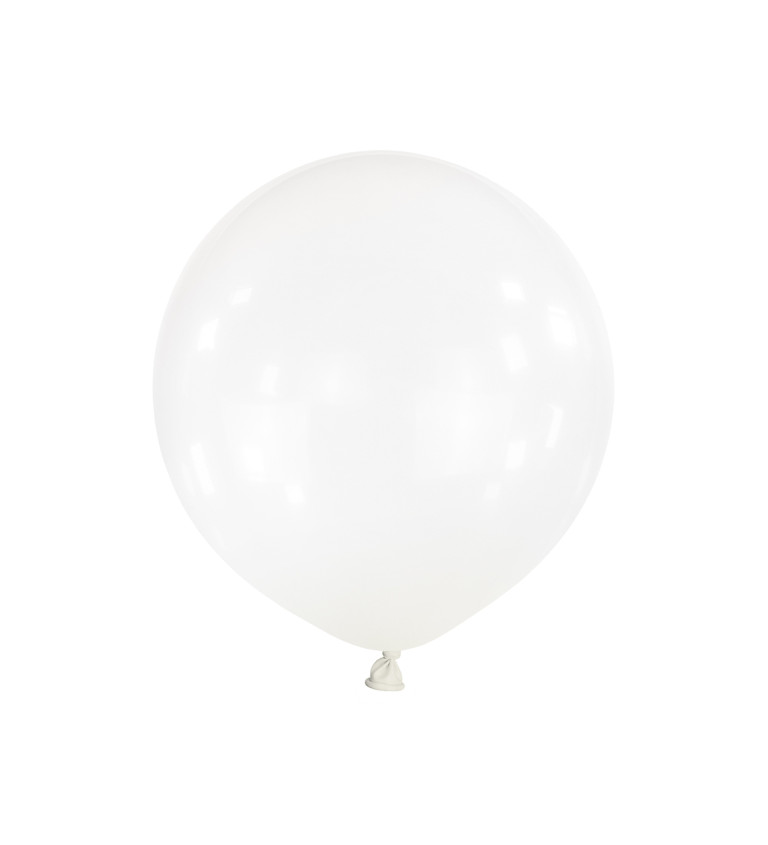 Bílý velký balón - průhledný