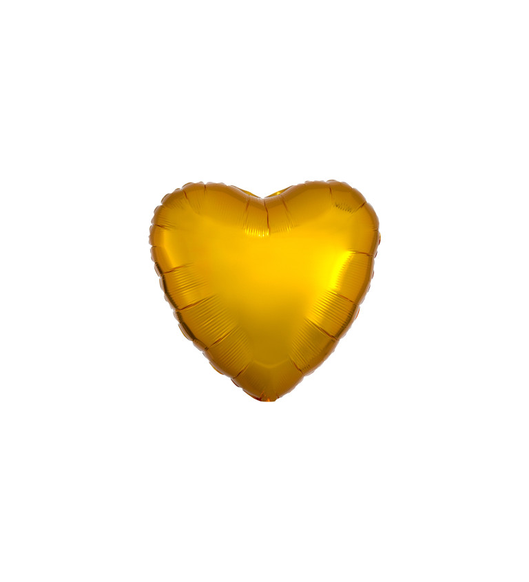 Fóliový balónek srdce - zlaté