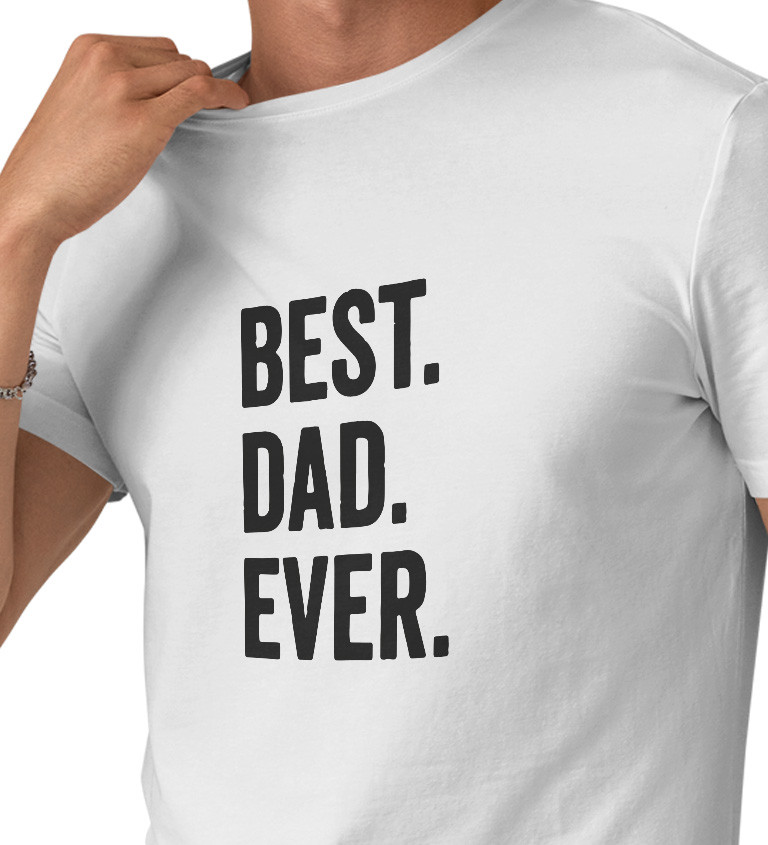 Pánské bílé triko - Best dad ever