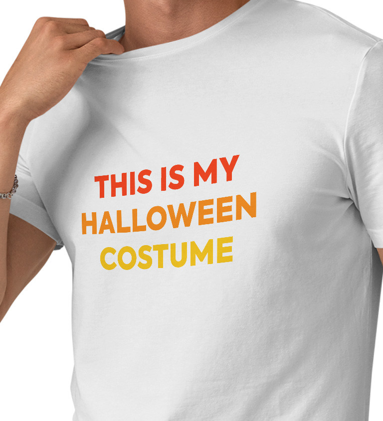 Pánské tričko bílé - This is my halloween costume