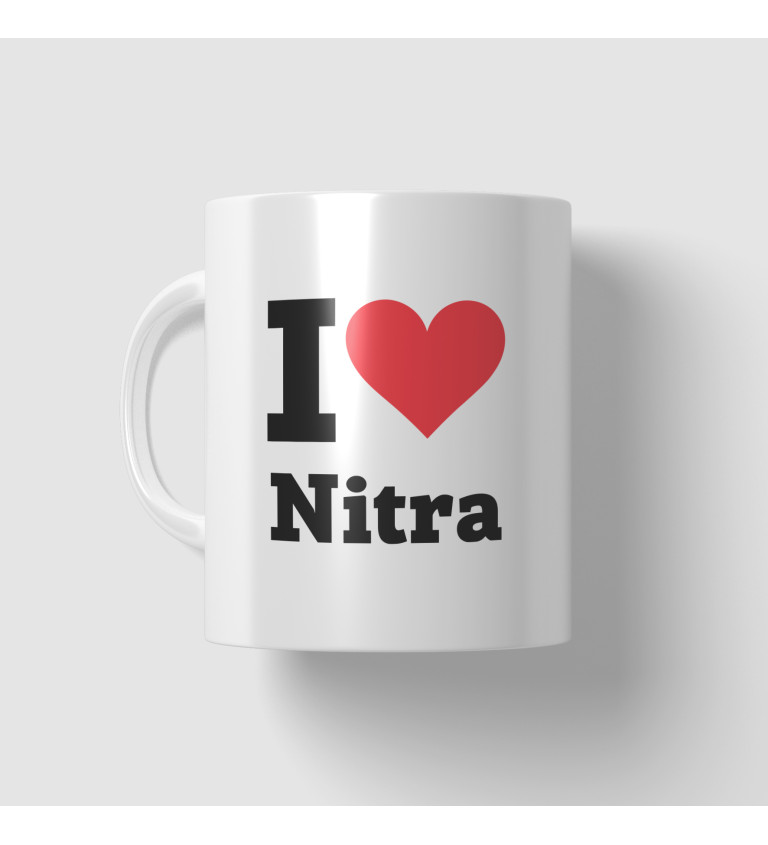 Hrnek s nápisem - I love Nitra