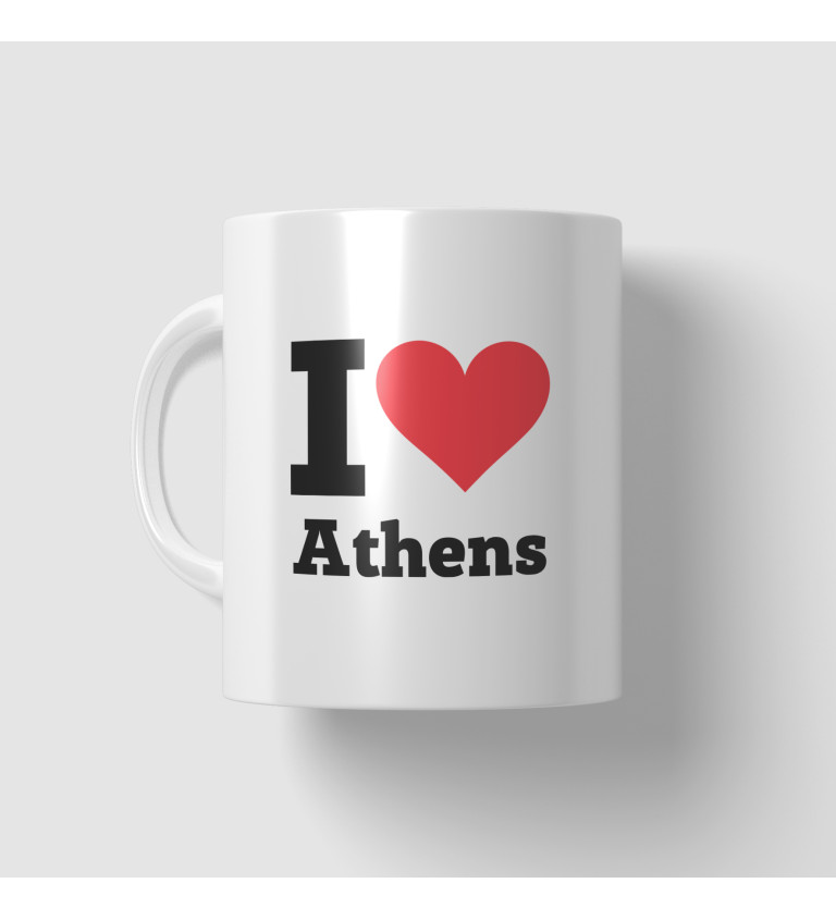 Hrnek s nápisem - I love Athens