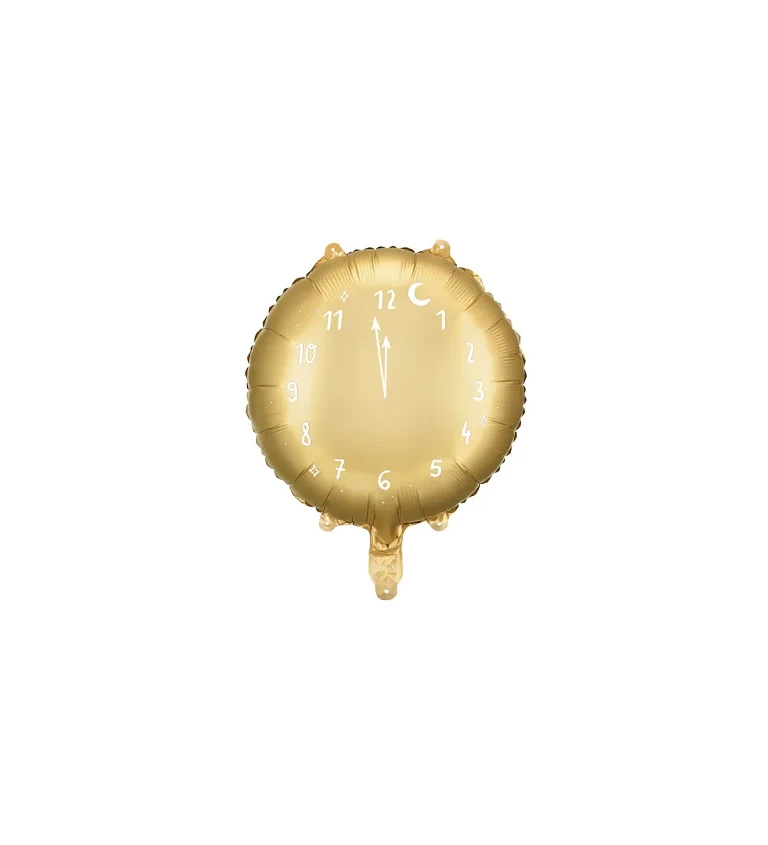 Fóliový balónek zlaté hodiny