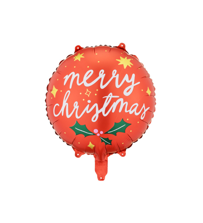 Balónek foliový Merry christmas