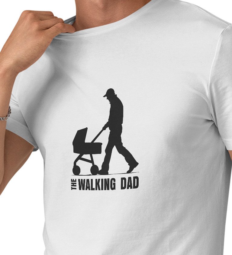 Pánské tričko bílé The walking dad S