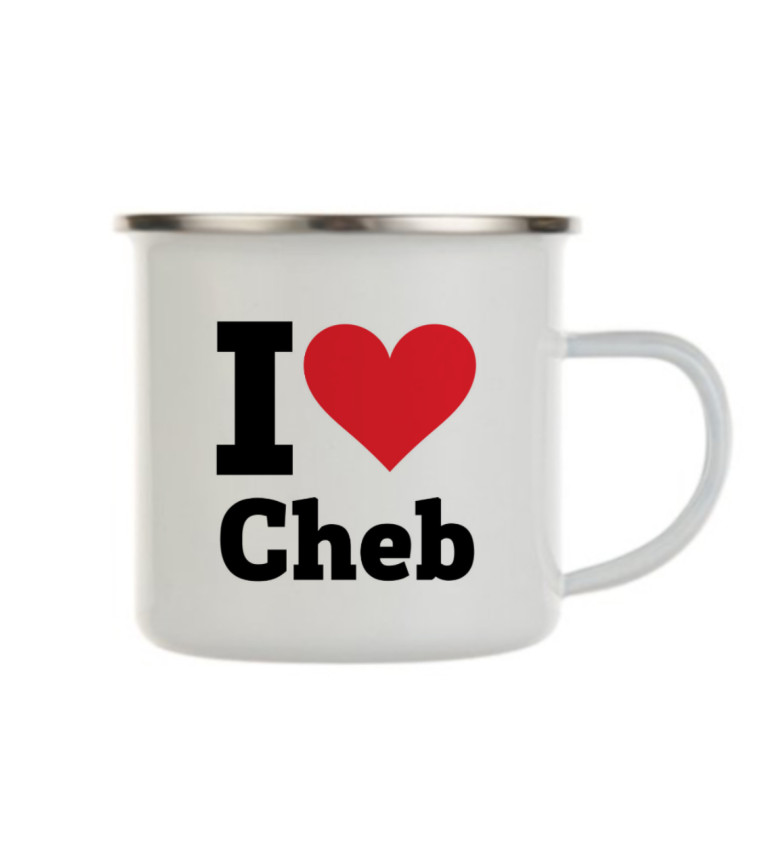 Plecháček bílý I love Cheb