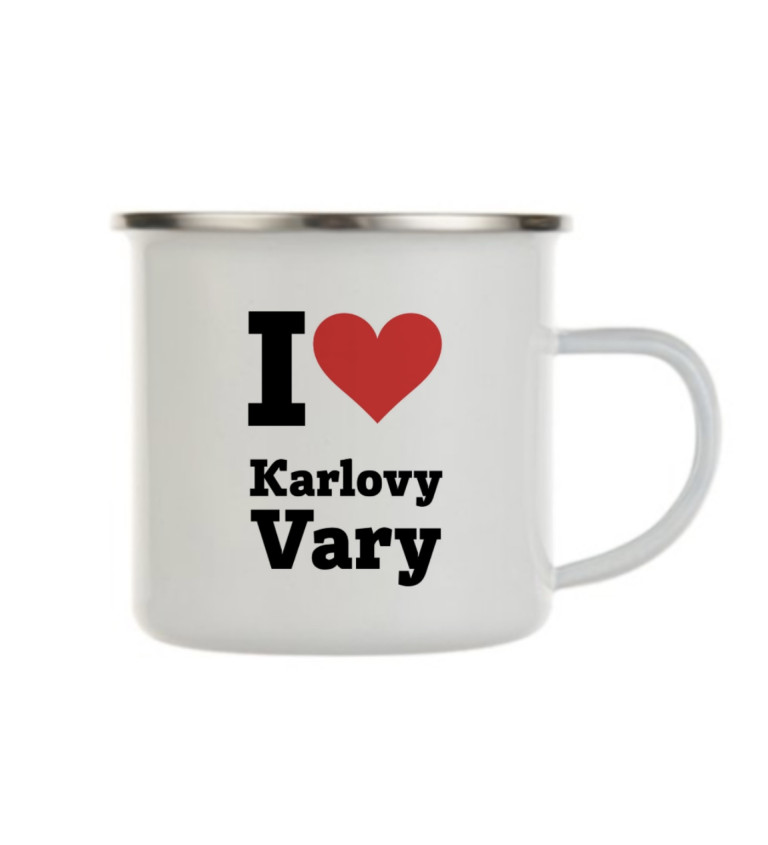 Plecháček bílý I love Karlovy Vary