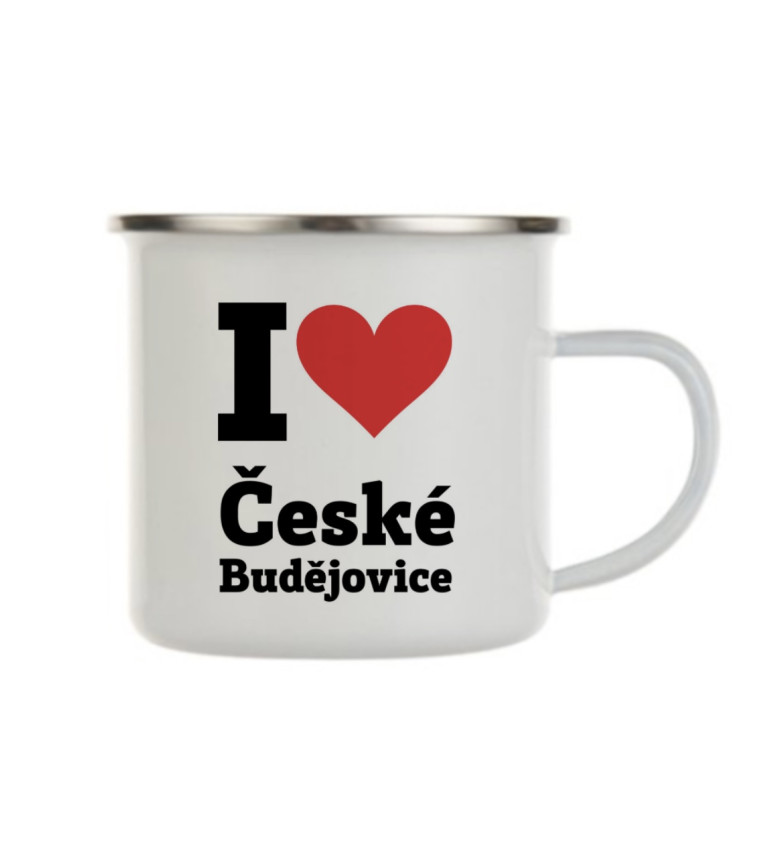 Plecháček bílý I love České Budějovice