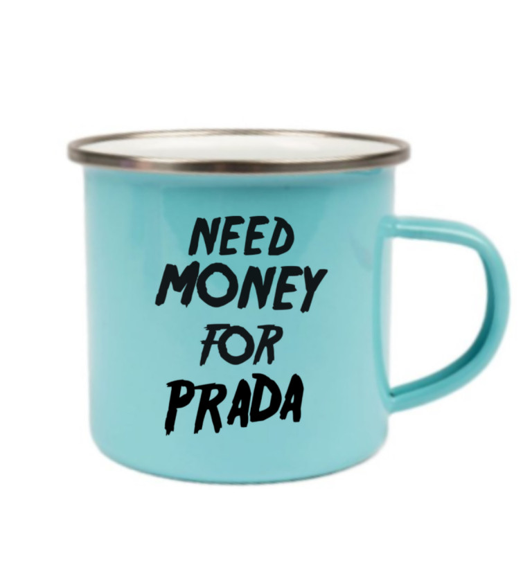 Plecháček modrý Need money for Prada