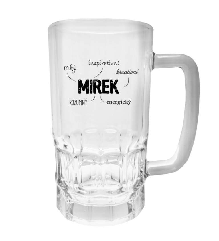 Půllitr s potiskem - Mirek, 500 ml