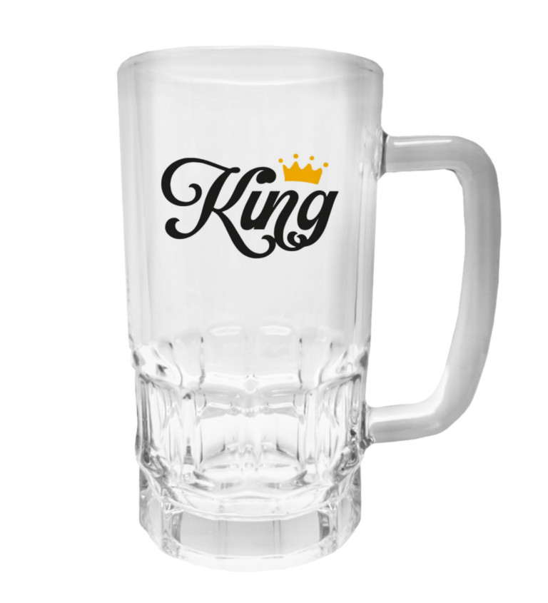 Půllitr s potiskem - King, 500 ml