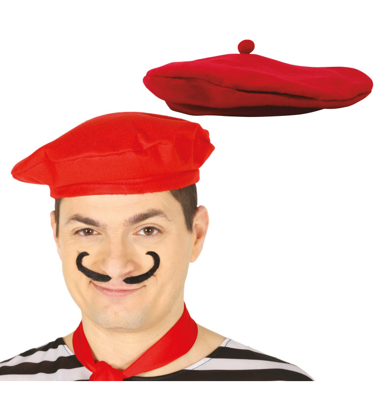 Francouzský baret - červený