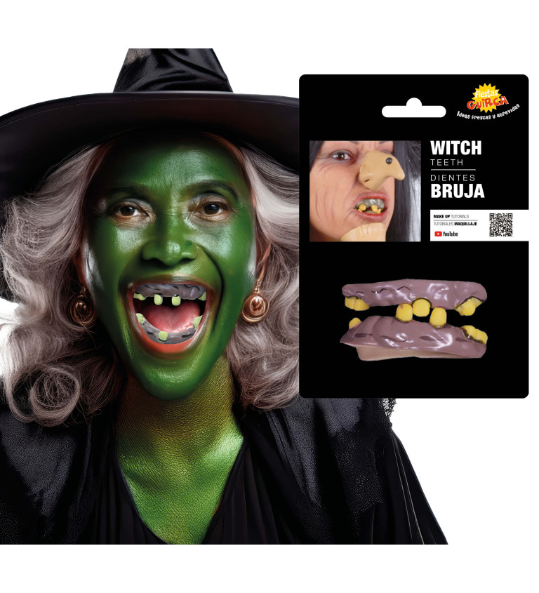 Latexové zuby pro čarodějnici