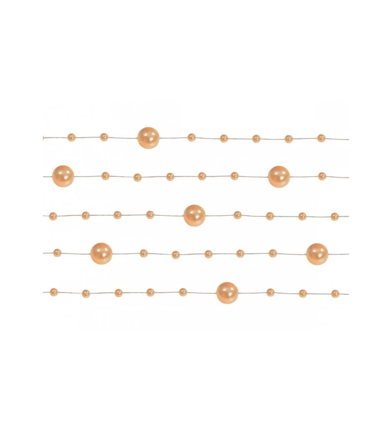 Dekorativní korálky - oranžové